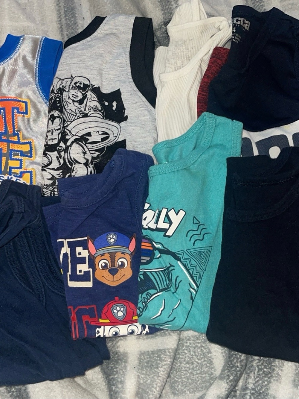 Carter's Kids Tank & Tee Multi-Pack in Blue, Teal, White & Black